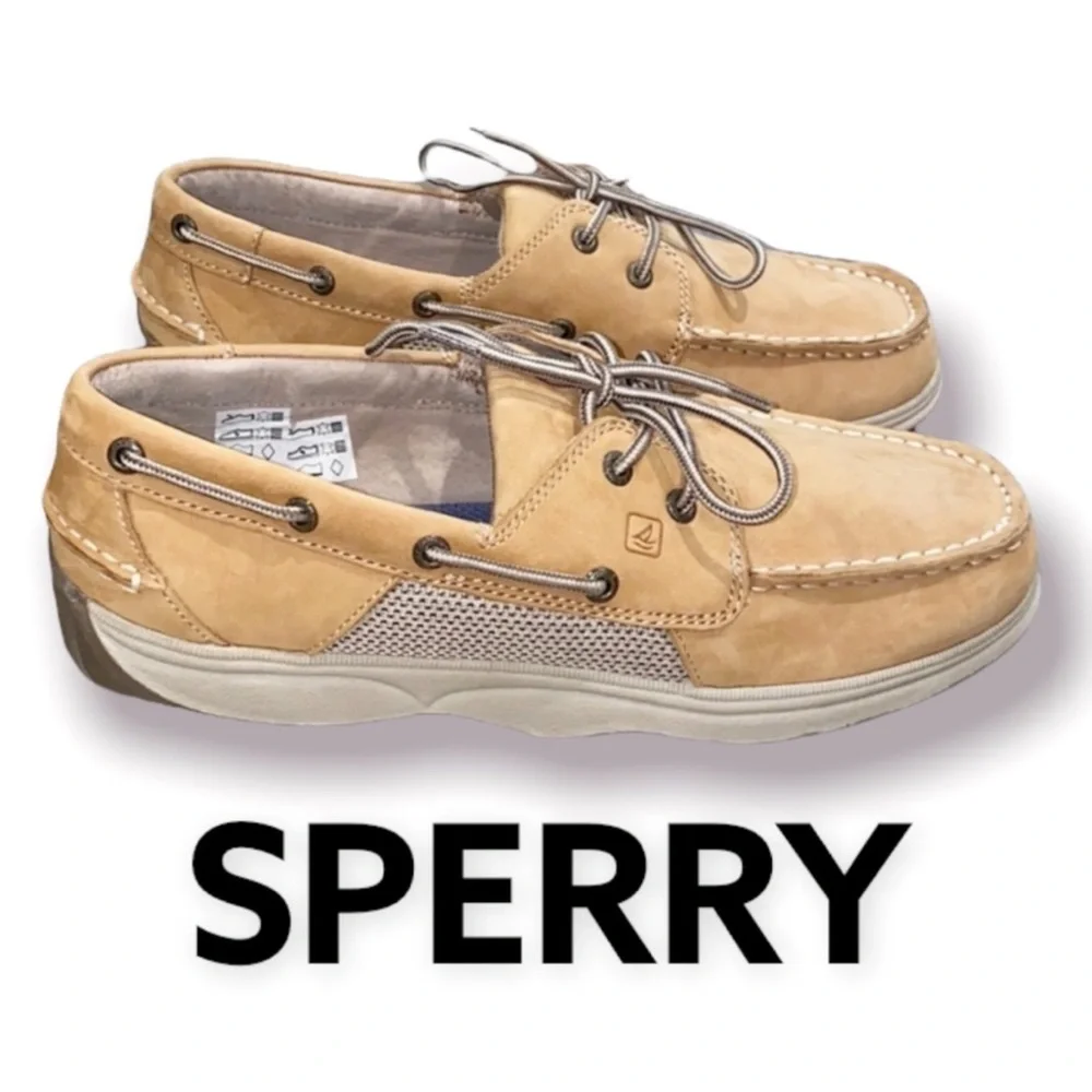 Authentic Sperry Top Sider men's designer leather boat shoes sz 7